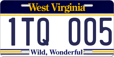 WV license plate 1TQ005