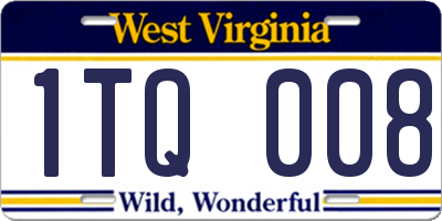 WV license plate 1TQ008