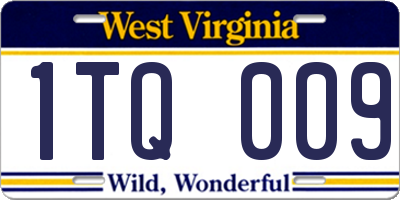 WV license plate 1TQ009