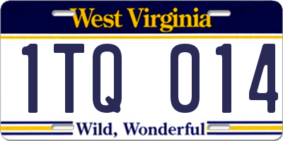 WV license plate 1TQ014