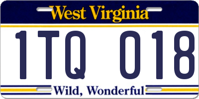 WV license plate 1TQ018