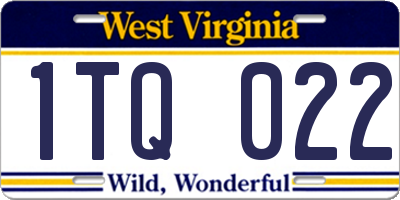 WV license plate 1TQ022