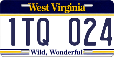WV license plate 1TQ024
