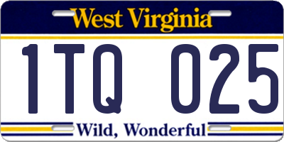 WV license plate 1TQ025