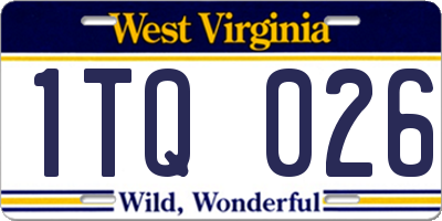 WV license plate 1TQ026