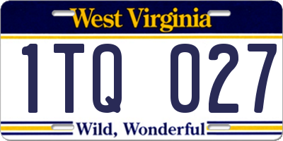 WV license plate 1TQ027
