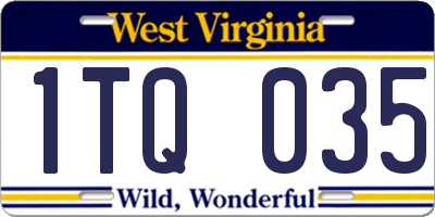 WV license plate 1TQ035
