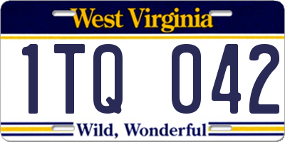 WV license plate 1TQ042