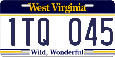 WV license plate 1TQ045