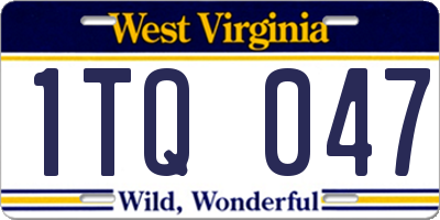 WV license plate 1TQ047