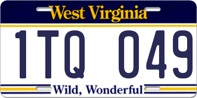WV license plate 1TQ049