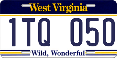 WV license plate 1TQ050