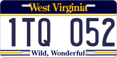 WV license plate 1TQ052