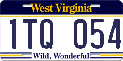 WV license plate 1TQ054