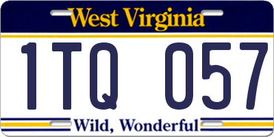 WV license plate 1TQ057