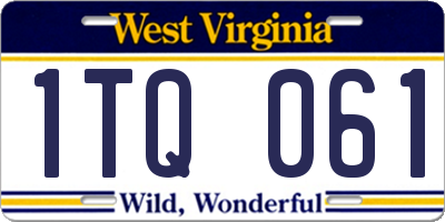 WV license plate 1TQ061