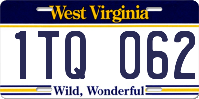WV license plate 1TQ062