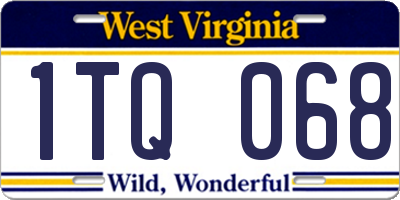 WV license plate 1TQ068