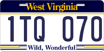 WV license plate 1TQ070