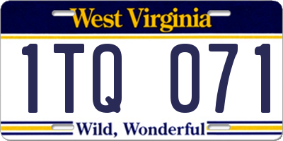 WV license plate 1TQ071