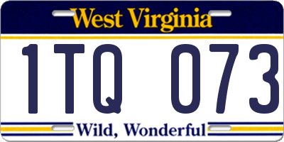 WV license plate 1TQ073