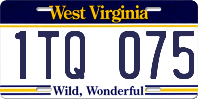 WV license plate 1TQ075
