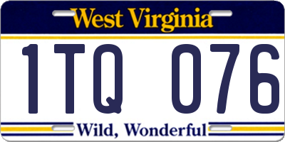 WV license plate 1TQ076
