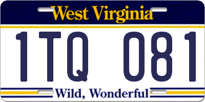 WV license plate 1TQ081