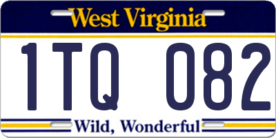 WV license plate 1TQ082