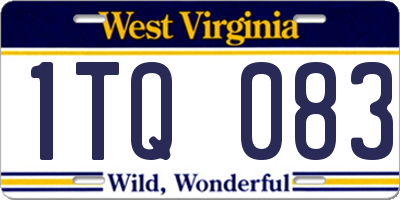 WV license plate 1TQ083