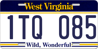 WV license plate 1TQ085