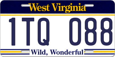WV license plate 1TQ088