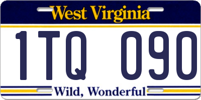 WV license plate 1TQ090