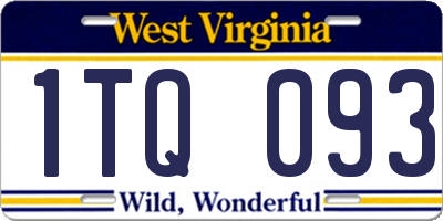 WV license plate 1TQ093