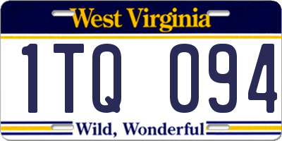 WV license plate 1TQ094