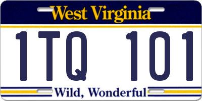 WV license plate 1TQ101