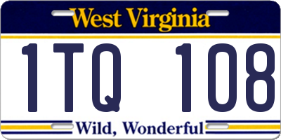 WV license plate 1TQ108