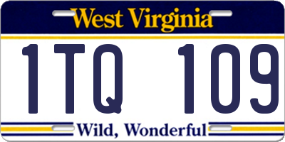 WV license plate 1TQ109