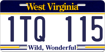 WV license plate 1TQ115