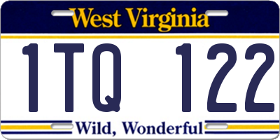 WV license plate 1TQ122