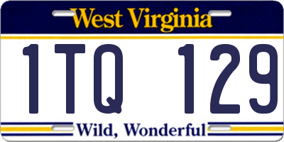 WV license plate 1TQ129