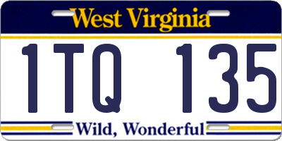 WV license plate 1TQ135