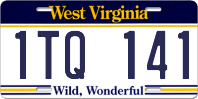 WV license plate 1TQ141