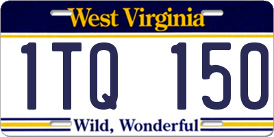 WV license plate 1TQ150