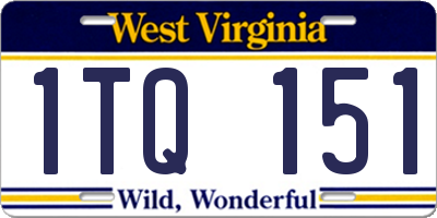 WV license plate 1TQ151