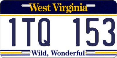 WV license plate 1TQ153