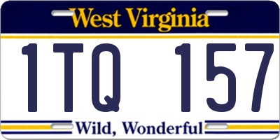 WV license plate 1TQ157