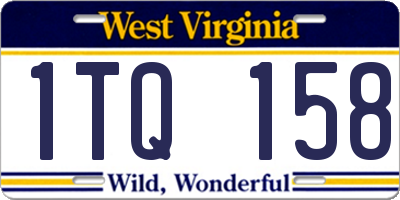 WV license plate 1TQ158