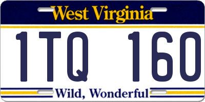 WV license plate 1TQ160