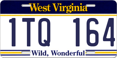WV license plate 1TQ164